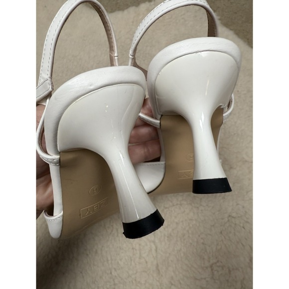 Coutgo Womens Kitten Heels Slingback Pumps Closed‎ Pointed Toe Two Tone Ankle 6 - Picture 9 of 10